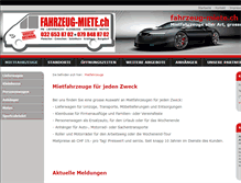 Tablet Screenshot of fahrzeug-miete.ch
